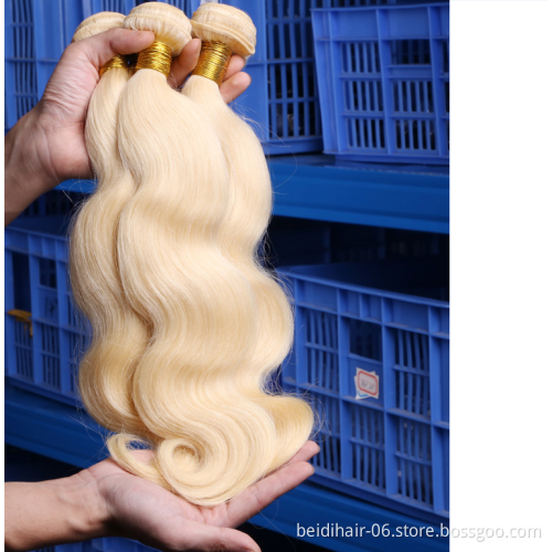 613 brazilian bundle closure human hair lace frontal raw virgin hair weave body wave straight hair russian blonde
